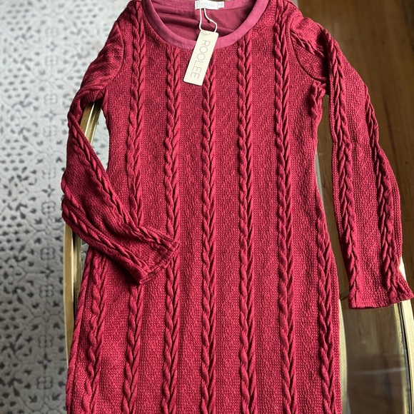 Long Bodycon Roolee Red Sweater Dress - New with tags - Picture 3 of 4